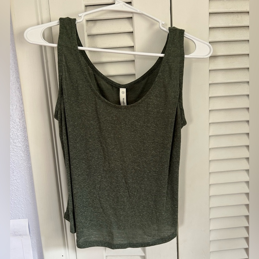 Wishlist Olive Green cropped tank top from Mountain High Outfitters